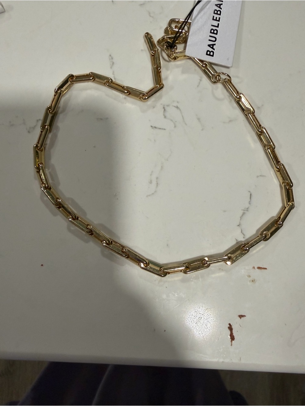 BaubleBar Gold Link Chain Necklace